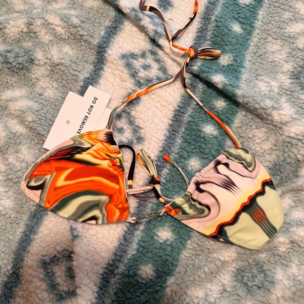 Brand new With Jean bikini top with tags. :)